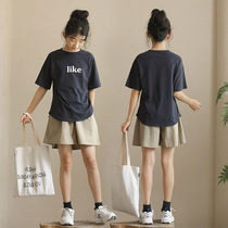 Girl Sports Shorts Summer 2022 New Children 50% Pants Thin Section Summer Dress Mid Pants CUHK Child Summer Pants