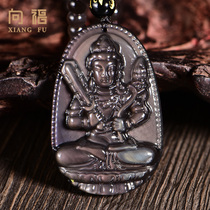 Xiangfu obsidian ice color original Buddha pendant twelve Zodiac patron saint men and women Amitabha dog Pig