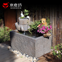 New Chinese courtyard flowing water ornaments into the home garden landscape decoration fish tank balcony fish pond rockery landscape Fountain