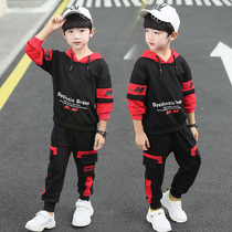  Childrens clothing boys autumn suit 2020 new autumn middle and large children western style Korean version of trendy boys handsome two-piece trendy clothes