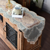 American TV cabinet Tablecloth Velvet French dining side cabinet Tablecloth Embroidered shoe cabinet Luxury lace tablecloth Table tablecloth