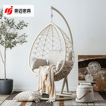 Northern European Autumn Ceiling Champions Wine Chair in Red Casual Rocks Balcony Bird Nest Channel Garden Cradle