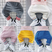 Male baby pants female baby thin 0 1 year old big pp pants spring and autumn big butt pants wear autumn autumn clothes