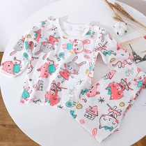 Recycled cellulose fiber children sleeping clothes thin air-conditioned middle-aged baby pajamas summer thin chemical fiber