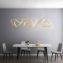 Restaurant chandelier light luxury modern minimalist dining room table bar lamp Nordic minimalist long strip creative design lamps