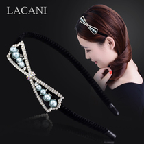 Hair headband headband Korean hair accessories Simple fabric bow wide edge lady sweet hair hole pressure hair headdress products