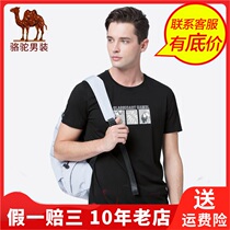 Camel Camel summer short sleeved mens round neck base standard mens T-shirt X9B200136