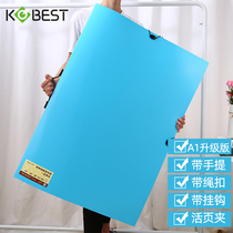 Portable poster clip a1 folder Picture album Oversized sketch poster storage book 2 open picture clip Loose-leaf information book