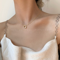 ins cold wind light luxury niche design sense circle ring necklace female simple versatile temperament choker neck chain