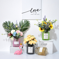 Vertical Textured Glass Vase Desk Eurostyle Small Freshener Creative Minima Wine Cabinet Living-room Floral Flower Arrangement Pendulum