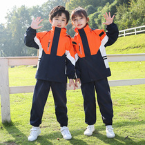 School uniforms for elementary school children three sets of autumn and winter banfu sports clothes for kindergarten garden clothing with long sleeve suit