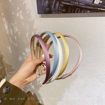 Spring Candy Color Hair Stirrup Slim Head Hoop Brief about 100 hitch Sweet Beauty Card-card Pure-coloured satin ultra-fairy hair accessories