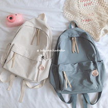 Solid color schoolbag ins female students Korean campus Harajuku junior high school Joker cute backpack High School Japanese backpack