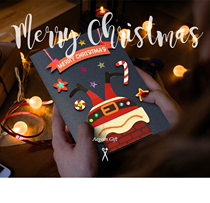 Christmas Handcrafted Creative Solid cards Cartoon Finished Companion Hand Gift DIY Material Package Advanced Delics