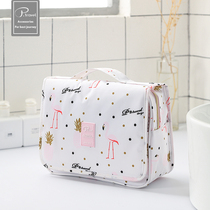 Travel storage bag Wash bag Wet and dry separation portable womens cosmetic bag Large capacity multi-function canvas storage bag