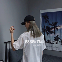 FOG FEAR OF GOD double line ESSENTIALS Los Angeles LA limited 3M reflective high street short sleeve T-shirt tide