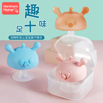 Small mushrooms soothe teether molar stick Newborn baby baby bite glue anti-eating hand artifact Silicone toy can be boiled