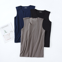Two pieces of autumn and winter de Velvet seamless men vest V collar plus velvet warm vest slim sleeveless large size underwear