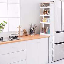 Kitchen finishing rack Refrigerator shelf Plastic storage cabinet Wooden top shelf One-piece cabinet clip storage rack shelf