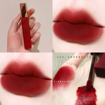 Spot 3CE foggy cloud lips glazed dumb new product laydown pumpkin color glass mirror surface TAUPE lipstick