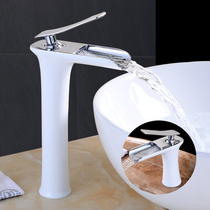 Nordic simple toilet black gold white antique faucet waterfall hot and cold all copper art stage basin faucet