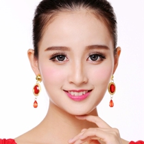 New Indian dance accessories Accessories Ear Accessories Dancing Bench Performance Earpiece Special Price Belly Leather Dancer Ear Clip Ear Hook Earrings