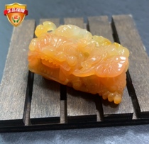 Yunnan natural jade A cargo Huanglong jade bully royal leopard pendant pendants pendants Zhengzong Chicken oil Yellow and old stock Men and women