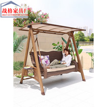 Outdoor swing rocking chair courtyard home hanging chair garden thousand autumn chair rattan chair rattan chair Nordic Net red double swing cast aluminum