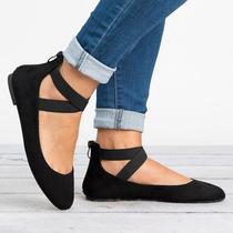 Flat with single shoes round head womens shoes Туфли