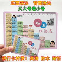  99 multiplication formula table card teaching aids for primary school students in the second grade counting cards in the first grade reciting wall stickers in the first grade portable childrens mathematics 99 multiplication formula table teaching supplies