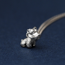 Hi original design handmade 99 foot Silver born year zodiac dog solid solid sterling silver pendant cute Schnauzer