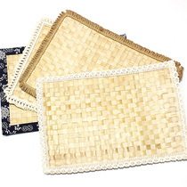 Kindergarten ring Chuang material wall hanging decoration diyesen series grid straw background pad farm wind straw curtain work frame