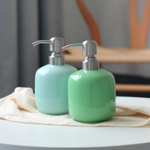 Ceramic hotel bathroom hand sanitizer bottle shampoo shower gel dispensing bottle press bottle soap dispenser lotion empty bottle