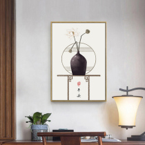 New Chinese style Zen decorative painting entrance entrance porch corridor aisle hanging painting living room vertical version of light luxury high-end mural