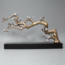 Modern new Chinese style of hospitality TV cabinet Xuanguan Fortune Tree Swing Piece Creative Model Room Office Soft Adornment