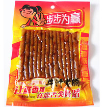 Hunan Special Snack Snack Step to Win Bull Juice Vegetarian Sausage Spicy Strips 50 gr Leisure Food fragrant dried bean products