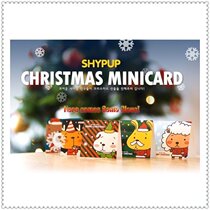 New limited edition crazy doughnut Korean creative small card Christmas wish birthday thanks card 5 Pack