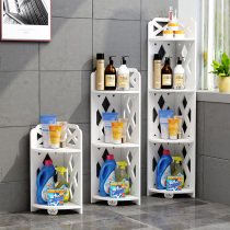 Kitchen bathroom waterproof triangle finishing rack Corner shelf Bedroom decoration rack Storage rack Crevice floor shelf