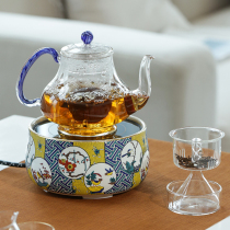 Hehe double liner glass cooking teapot high temperature steam tea cooker thickening small pineapple boiling water bubble teapot