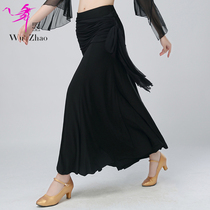 Modern dance culottes New womens adult ballroom dance wide leg pants Dance pants Ballroom dance fling pants Latin dance streamer pants