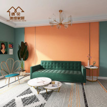 Hermes pure orange bamboo and wood fiber integrated TV wallboard Dining room living room model room quick installation paint-free decorative board