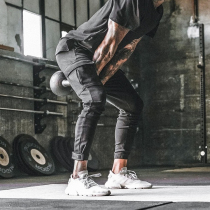 Muscle faith fitness foot thin cotton training brothers basketball running net red sports casual pants mens trend