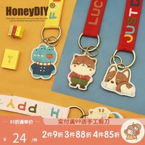 Hani embroidered handmade self-embroidered safe and digy handmade lovers An Ping An Fo Carry-on Key Button material Package