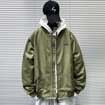 Pilot jacket mens spring and autumn 2021 New loose trend ins baseball suit jacket tide card casual top