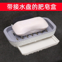 Nordic ins creative large soap box non-perforated toilet wall-mounted soap tray with water tray can be drained