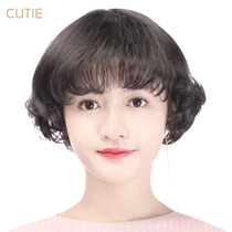 Jie drip wig short curly hair fashion female BOBO head air Qi bangs fluffy whole top Mother wig set