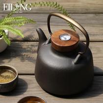 Taiwan Yilong Yuequan Kung Fu Temperature-sensitive Raw Mine Ceramic Pot Kettle Handmade Copper Tie Liang Health Preservation Boiling Teapot