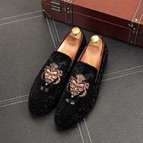 Bean Bean Shoes Mens Korean Version Trendy Leather Shoes Men Fashion Casual Shoes 2022 New Heightening Business Mens Shoes