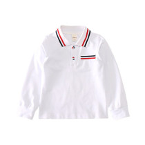 Childrens college style white spring and autumn leisure sports baby T-shirt