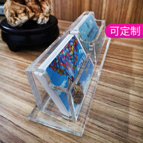 Acrylic High Transparent Double Lattice Name Sheet Box Placement Box Office Business Front Office Creative Business Card Small Card Containing Box
